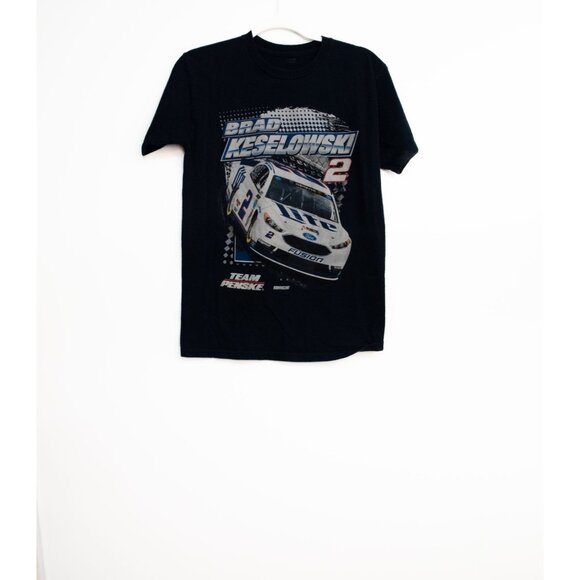 Brad Keselowski Nascar Tee Shirt Team Penske Racing Black Short Sleeve Adult Siz - Picture 1 of 8